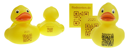 Badeenten mit QR Code