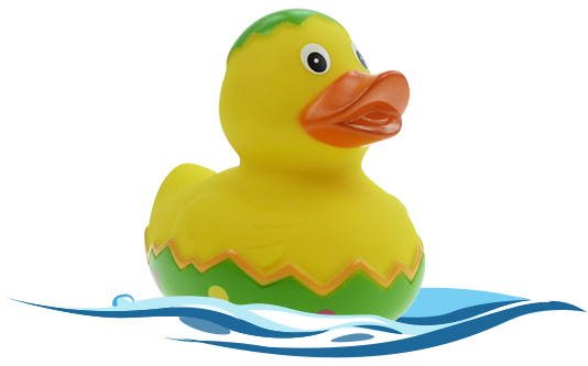 Badeente im Osternstyle