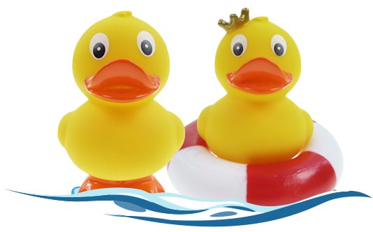 Badeenten-Sweeties mit Krone und Schwimmring